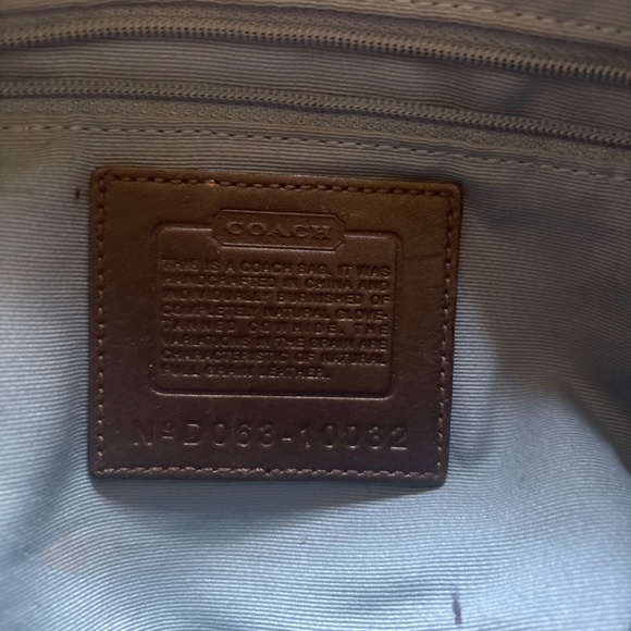 Coach blue and brown leather hobo bag - Picture 5 of 6